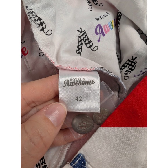 Royal & Awesome American Flag Golf Shorts Mens 42 Stars and Stripes - Picture 5 of 7